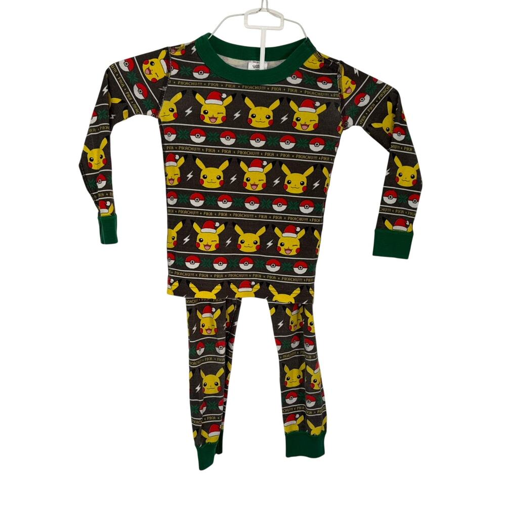 Hanna Andersson Pokemon Christmas Pikachu Pajama Set US 4